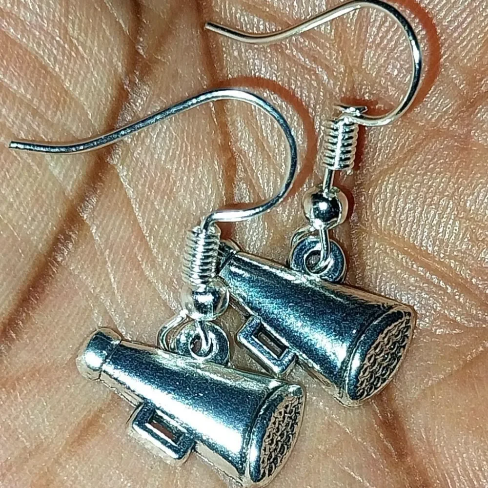 Hand crafted antique cheerleader earrings